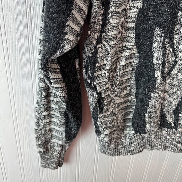 City Streets Vintage 90's Sweater Size Medium Black Gray - Picture 3 of 4